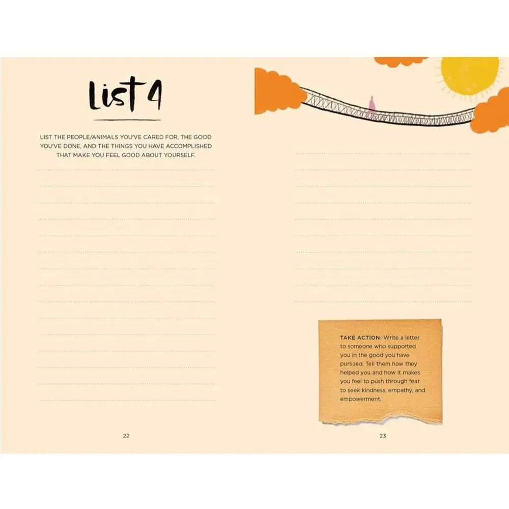 ANTHROPOLOGIE Lists For Bravery Guided Journal Notebook Meditations Moorea Seal